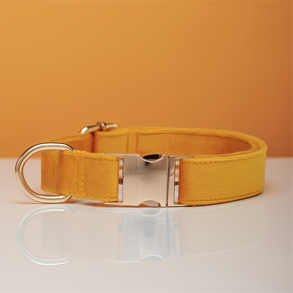 Premium Velvet Dog Collar & Leash Set