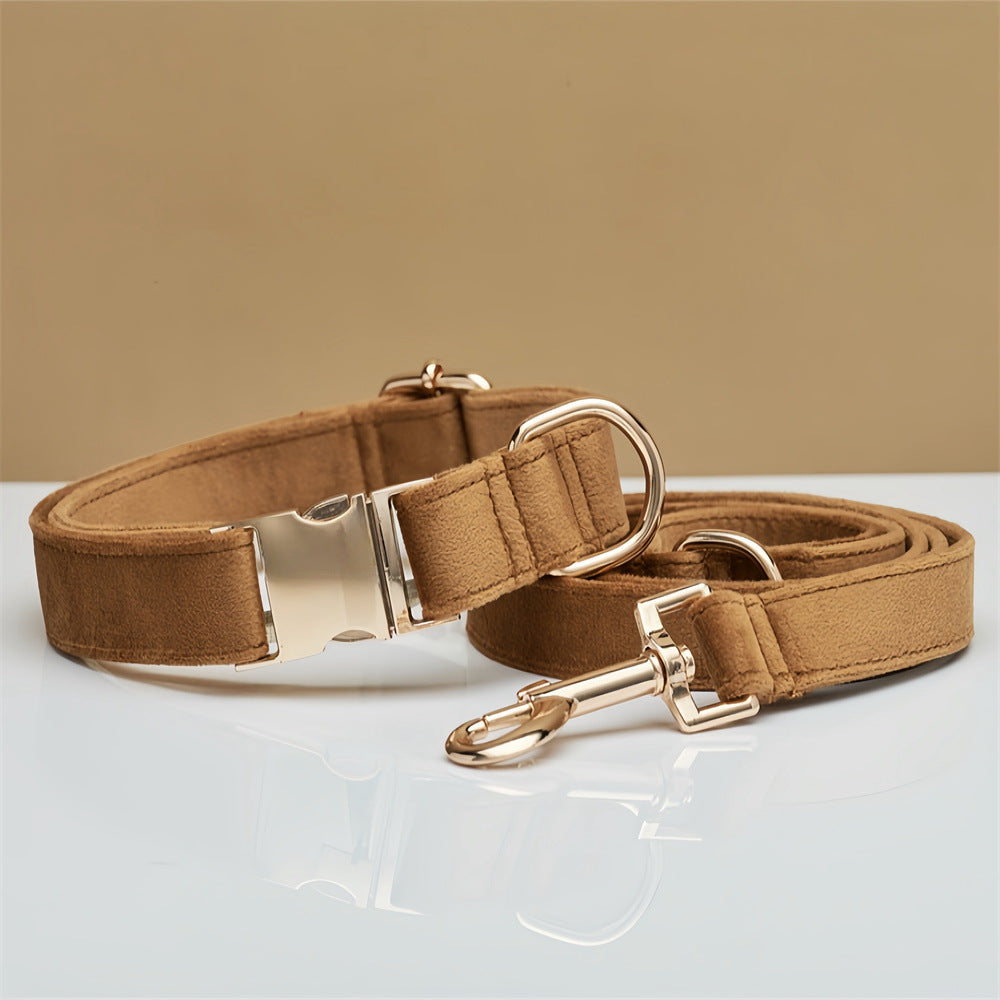 Premium Velvet Dog Collar & Leash Set