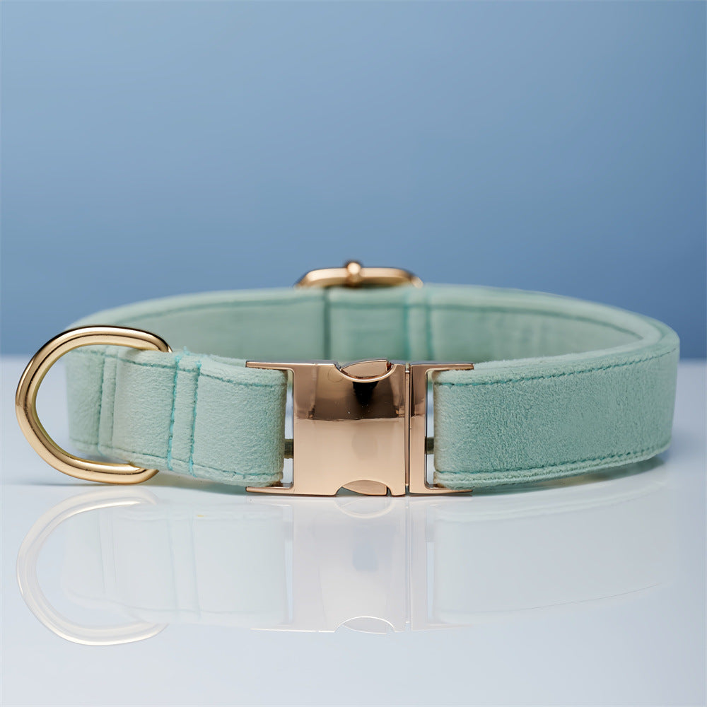 Premium Velvet Dog Collar & Leash Set