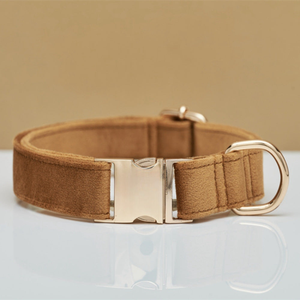 Premium Velvet Dog Collar & Leash Set