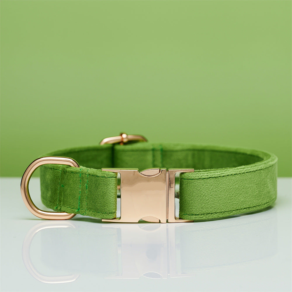 Premium Velvet Dog Collar & Leash Set