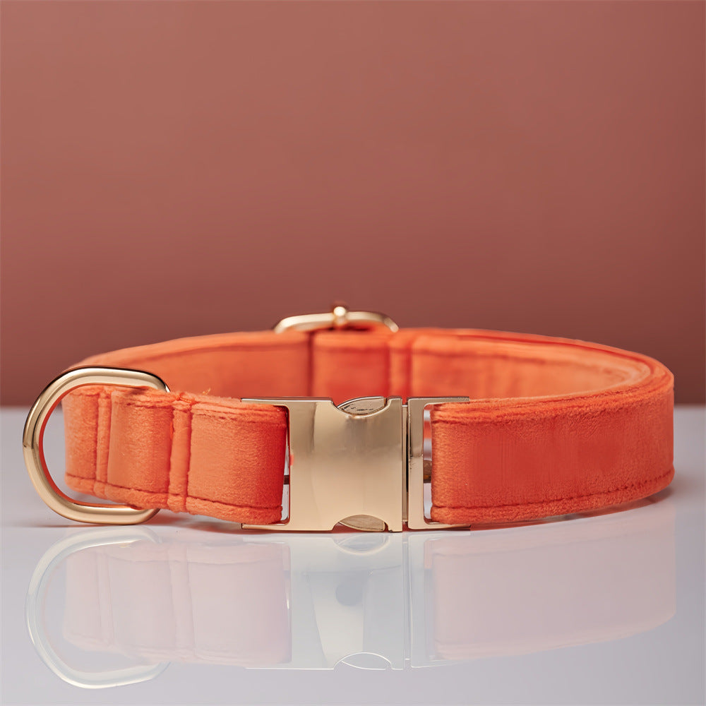 Premium Velvet Dog Collar & Leash Set